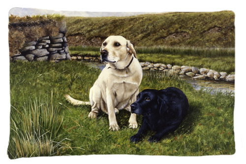 Yellow & Black Labradors Fabric Standard Pillowcase