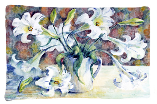 GFGO0014PILLOWCASE Easter Lillies Fabric Standard Pillowcase