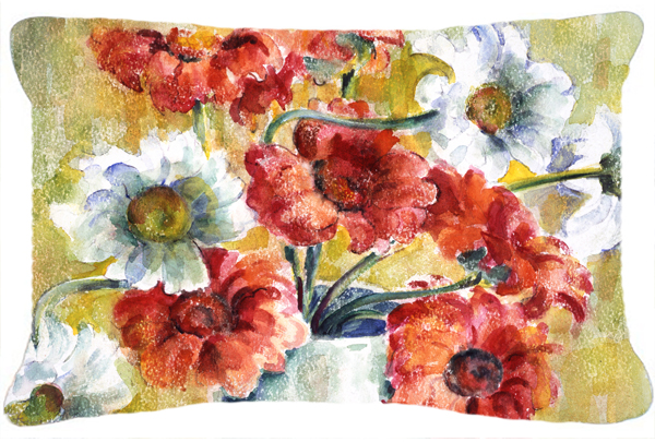 Flowers by Fiona Goldbacher Fabric Decorative Pillow