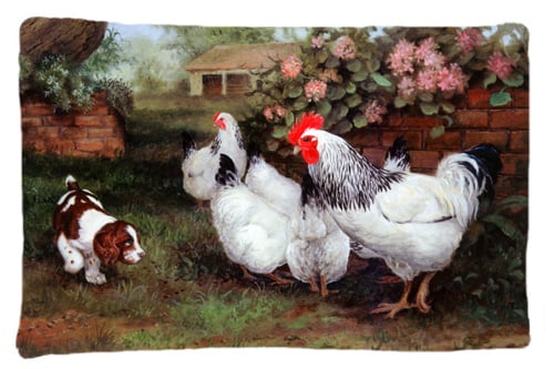 Chickens- Hens & Puppy Fabric Standard Pillowcase
