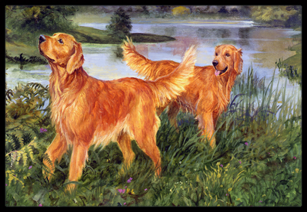 Golden Retrievers Indoor or Outdoor Mat 24 x 36