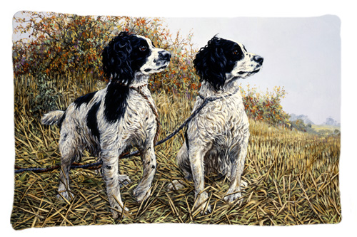 Carolines Treasures HMHE0001PILLOWCASE Two Springer Spaniels by Michael Herring Fabric Standard Pillowcase