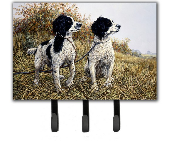 Two Springer Spaniels by Michael Herring Leash or Key Holder
