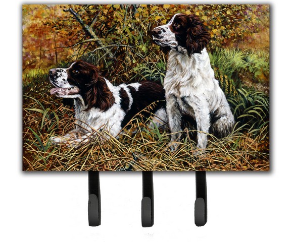 Two Springer Spaniels in the Grasses Leash or Key Holder