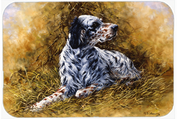 Picture of Carolines Treasures HMHE0007LCB English Setter by Michael Herring Glass Large Cutting Board