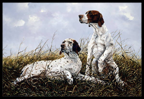 English Pointer by Michael Herring Indoor or Outdoor Mat, 24 x 36