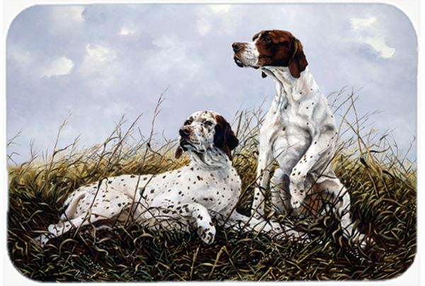 English Pointer by Michael Herring Glass Large Cutting Board