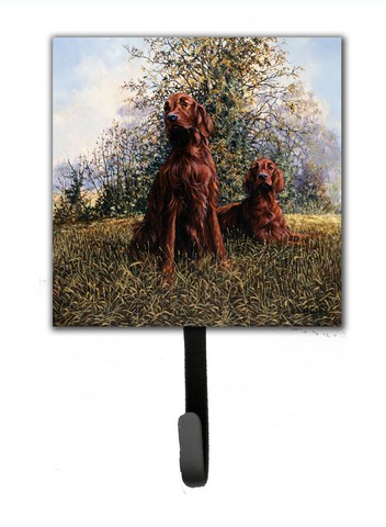 Red Irish Setters by Michael Herring Leash or Key Holder