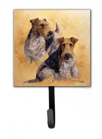 Fox Terriers by Michael Herring Leash or Key Holder