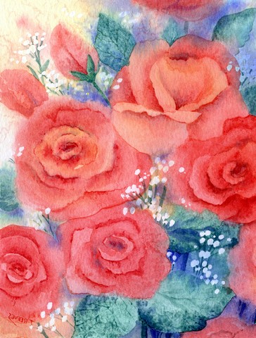 Roses Flag Canvas House Size