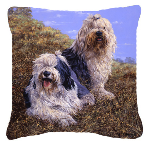 HMHE0229PW1818 Old English Sheepdogs by Michael Herring Canvas Decorative Pillow