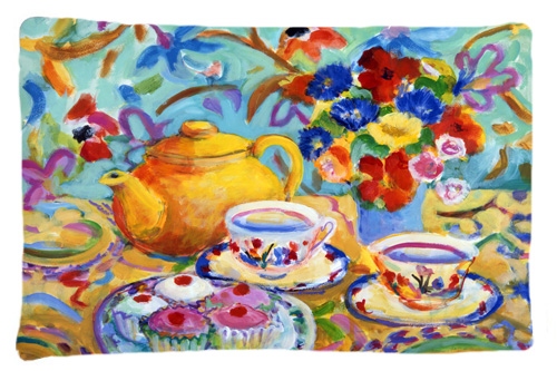 Teal Tea by Wendy Hoile Fabric Standard Pillowcase