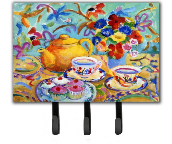 HWH0011TH68 Teal Tea by Wendy Hoile Leash or Key Holder