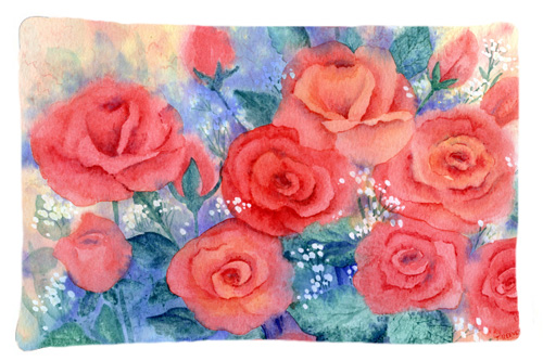 Roses Fabric Standard Pillowcase
