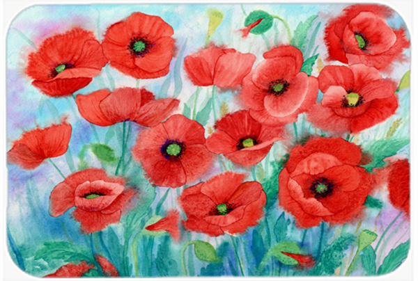 Picture of Carolines Treasures IBD0258LCB Poppies Glass Large Cutting Board