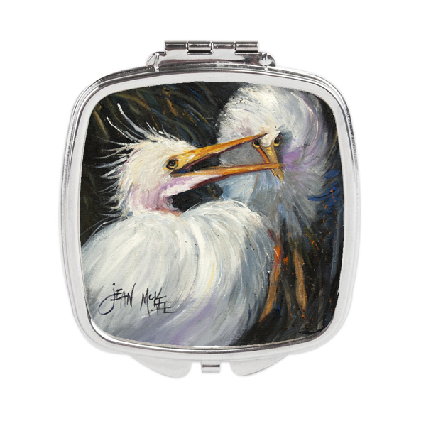 JMK1213SCM White Egret Compact Mirror
