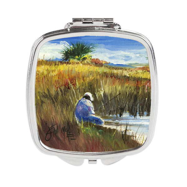 Picture of Carolines Treasures JMK1274SCM Fishing on the Bank Compact Mirror
