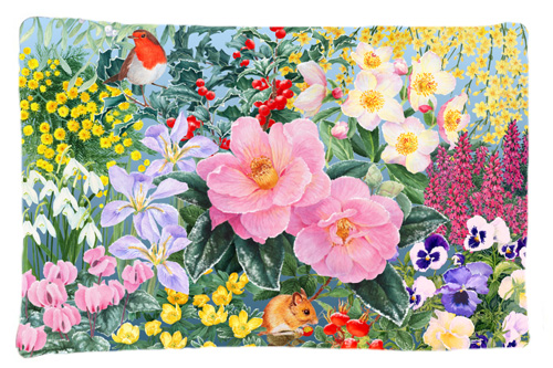 Winter Floral by Anne Searle Fabric Standard Pillowcase