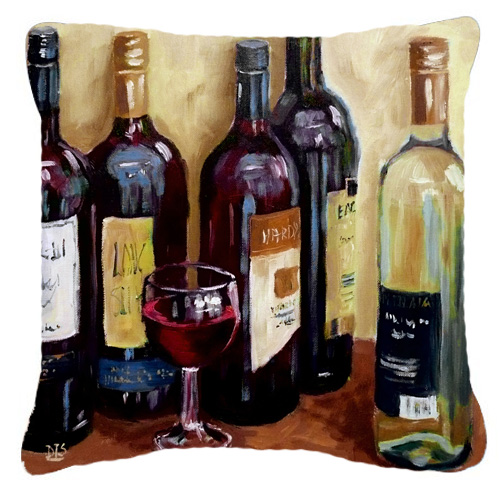 Wine by David Smith Canvas Decorative Pillow
