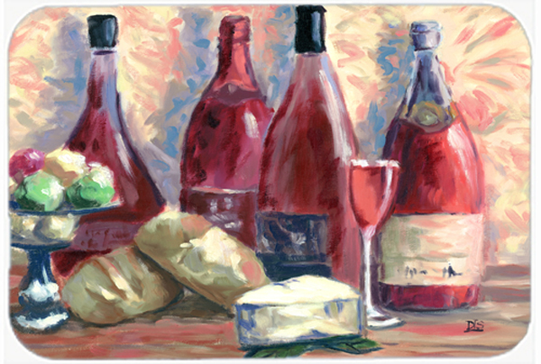 Wine & Cheese by David Smith Glass Large Cutting Board
