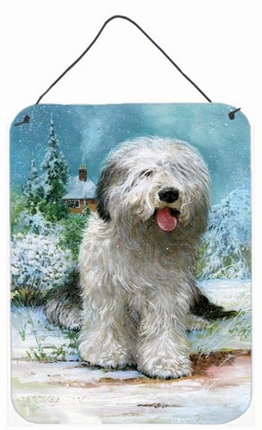 SDSQ0304DS1216 Old English Sheepdog by Don Squires Wall or Door Hanging Prints