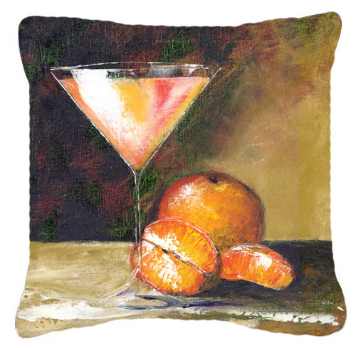 Orange Martini by Malenda Trick Canvas Decorative Pillow