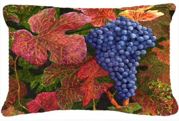 Grapes of Joy by Malenda Trick Fabric Decorative Pillow