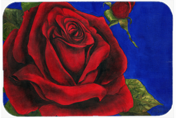 Rose by Malenda Trick Glass Large Cutting Board
