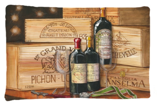 TMTR0254PILLOWCASE Wine Gran Vin by Malenda Trick Fabric Standard Pillowcase