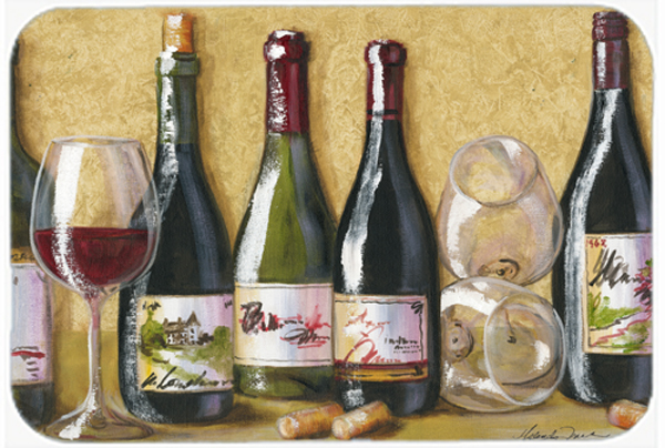 Wine Du Vin by Malenda Trick Glass Large Cutting Board
