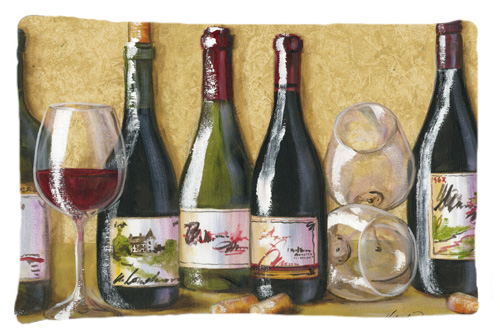 TMTR0271PILLOWCASE Wine Du Vin by Malenda Trick Fabric Standard Pillowcase