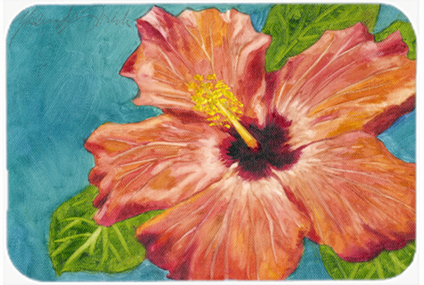 Coral Hibiscus by Malenda Trick Glass Large Cutting Board