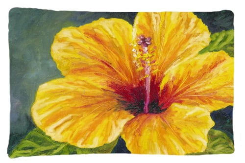 Yellow Hibiscus by Malenda Trick Fabric Standard Pillowcase - Yellow