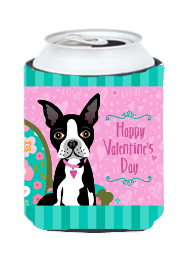 VHA3001CC Happy Valentines Day Boston Terrier Can or Bottle Hugger