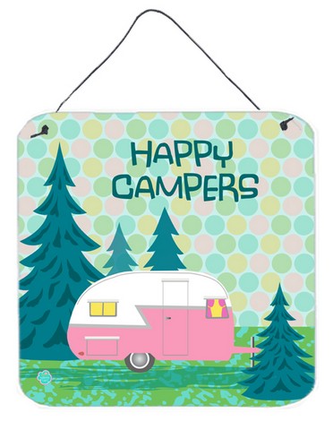 Happy Campers Glamping Trailer Wall or Door Hanging Prints