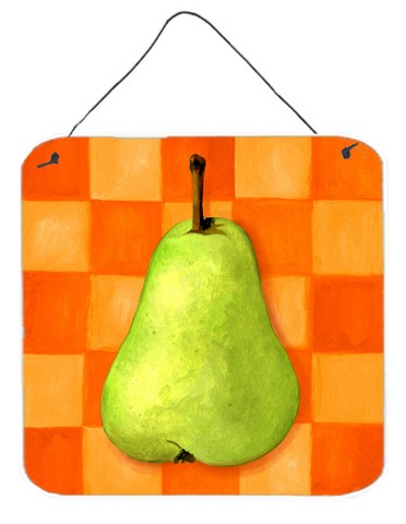 Pear in Orange by Ute Nuhn Wall or Door Hanging Prints