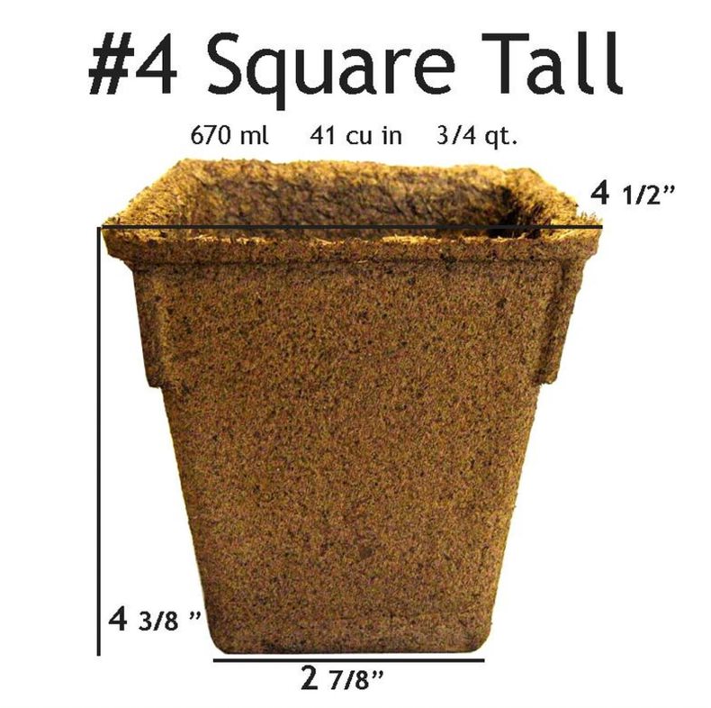 CowPots #4 Square Tall Pot - 132 pots