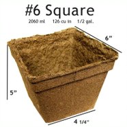 CowPots #6 Square Pot - 54 pots