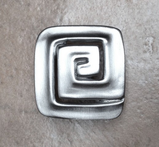 Square Spiral Knob- Satin