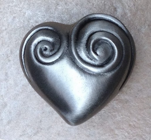 Spiral Heart Knob- Shiny