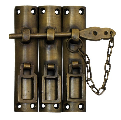 Three Piece Lock with Chain- Medium