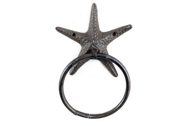 Cast Iron Starfish Towel Holder- 8.5 in.