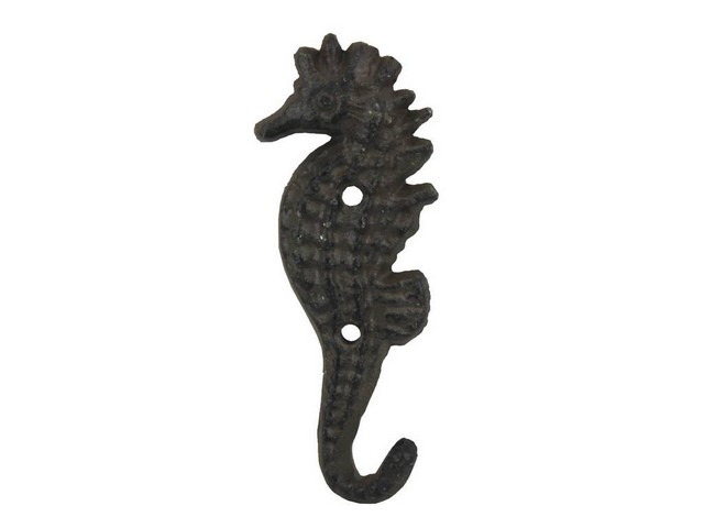 Cast Iron Seahorse Hook, 7 in.