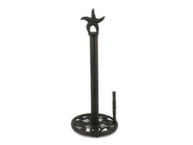 Picture of Handcrafted Decor K-1414A-cast iron Cast Iron Starfish Paper Towel Holder- 15 in.