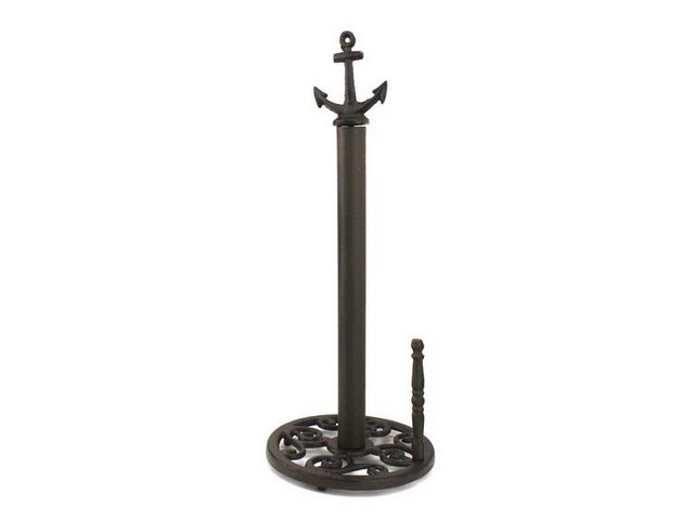 Picture of Handcrafted Decor K-1414B-cast iron Cast Iron Anchor Paper Towel Holder- 16 in.