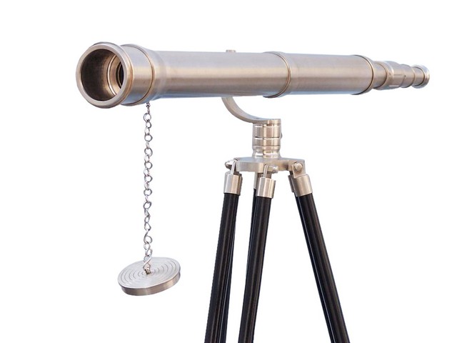 ST-0117-BN Floor Standing Brushed Nickel Galileo Telescope- 65 in.