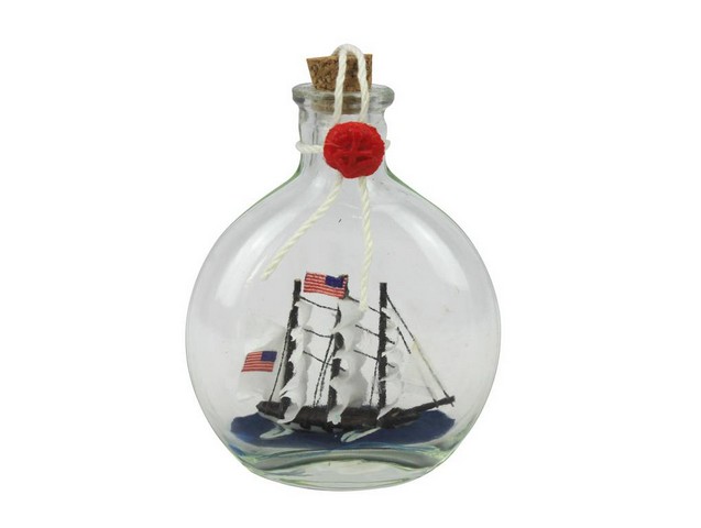 Picture of Handcrafted Decor ConBottle4 USS Constitution Model Ship in a Glass Bottle- 4 in.