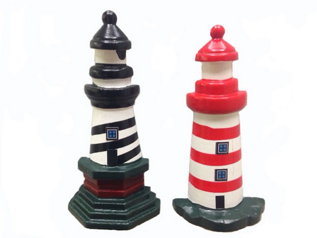 Magnet - 102-black Wooden Cape Hatteras & Assateague Lighthouse Kitchen Magnets- 4 in.