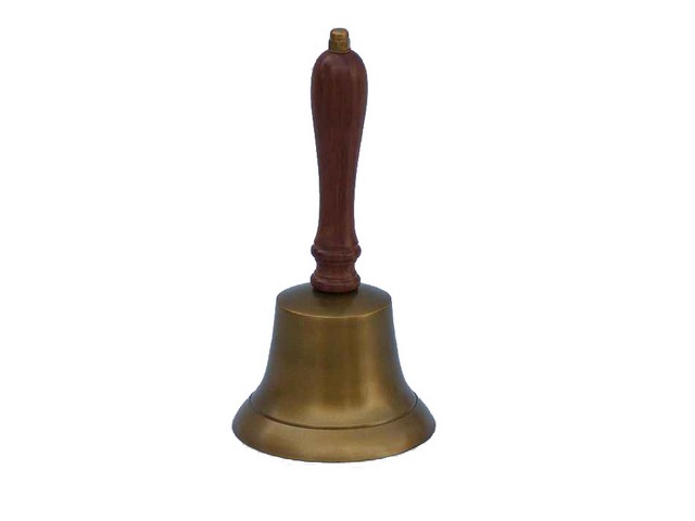 Antique Brass Hand Bell- 9 in.