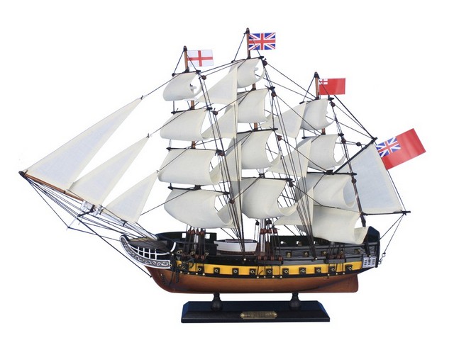 Wooden HMS Surprise Master & Commander Model Ship- 24 in.